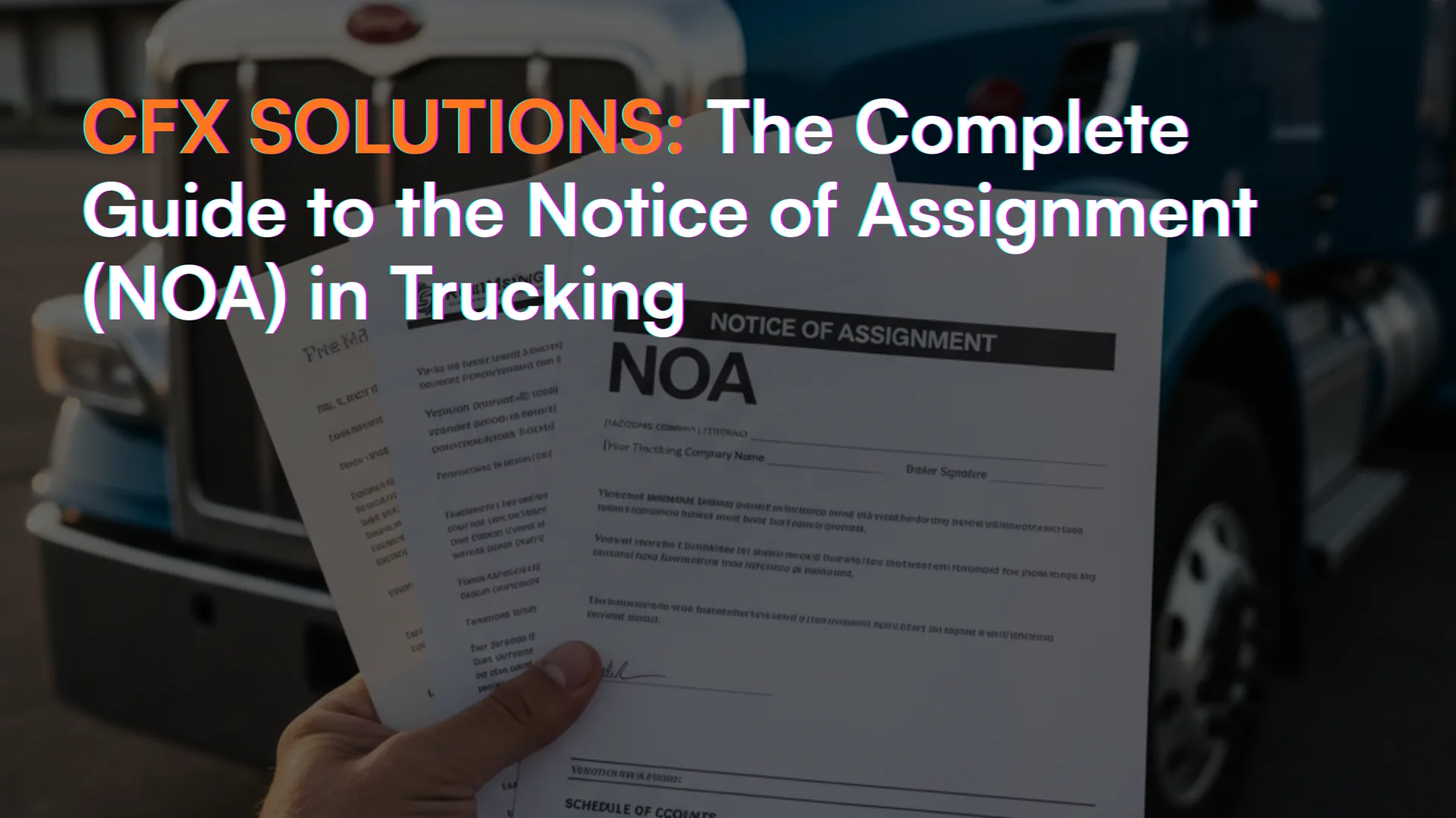 La guía completa del Notice of Assignment (NOA) en el anticipo de efectivo para transporte